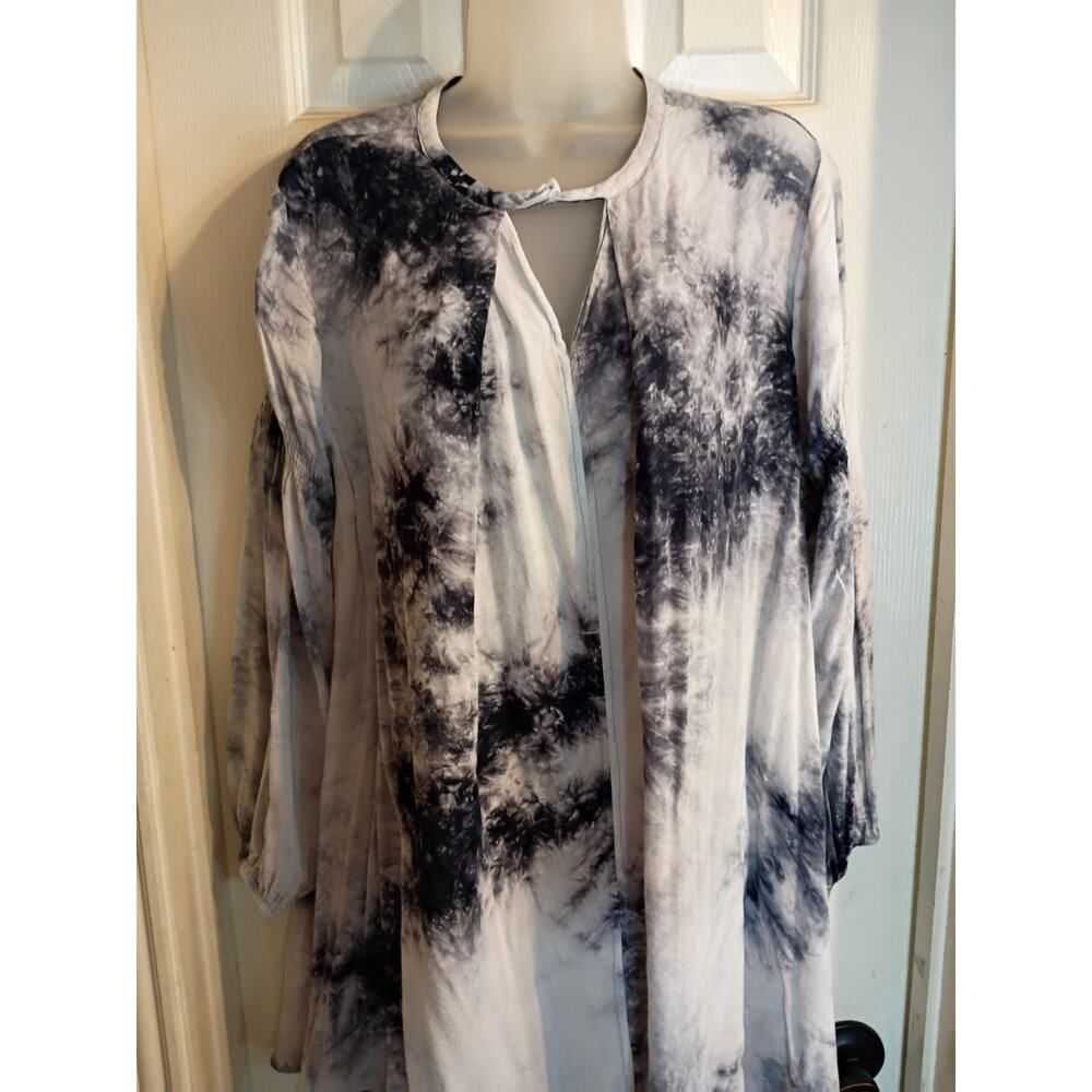 Umgee Top Purple Tie Dye Oversized Sz M Boho Hippie Festival